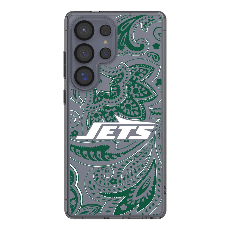 New York Jets Paisley Galaxy Clear Phone Case for Samsung Galaxy