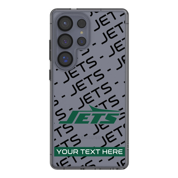 New York Jets Personalized Tilt Galaxy Clear Phone Case for Samsung Galaxy