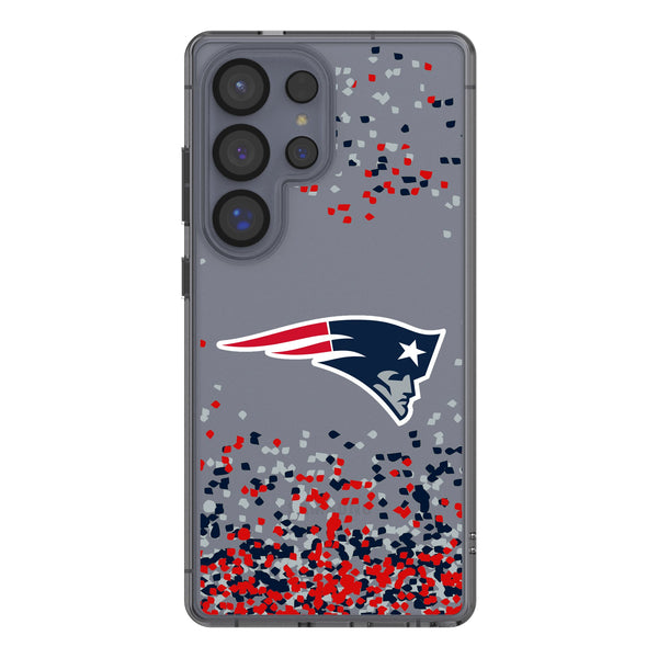 New England Patriots Confetti Galaxy Clear Phone Case for Samsung Galaxy