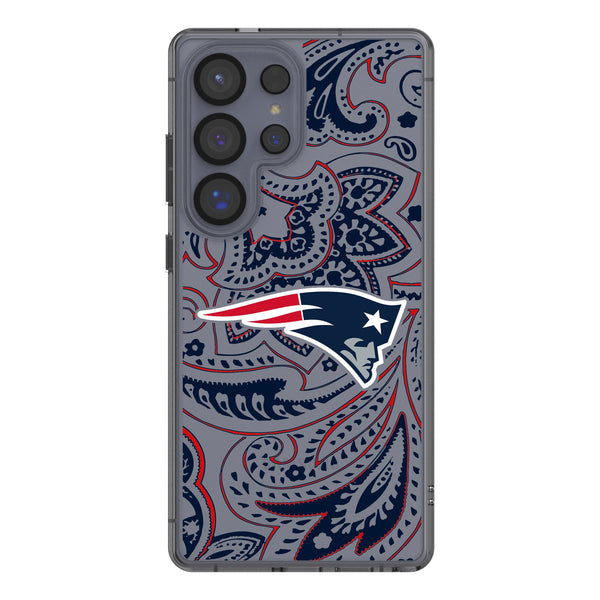 New England Patriots Paisley Galaxy Clear Phone Case for Samsung Galaxy