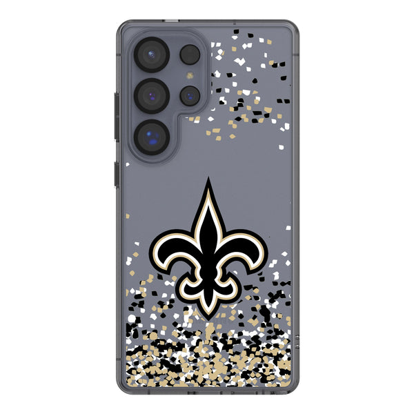 New Orleans Saints Confetti Galaxy Clear Phone Case for Samsung Galaxy