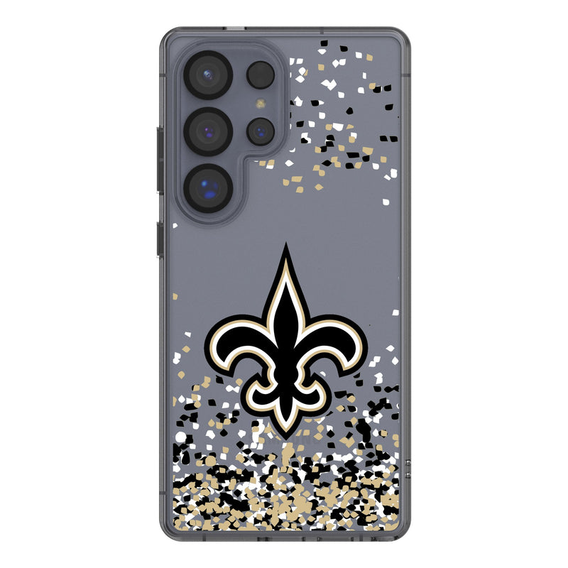 New Orleans Saints Confetti Galaxy Clear Phone Case for Samsung Galaxy