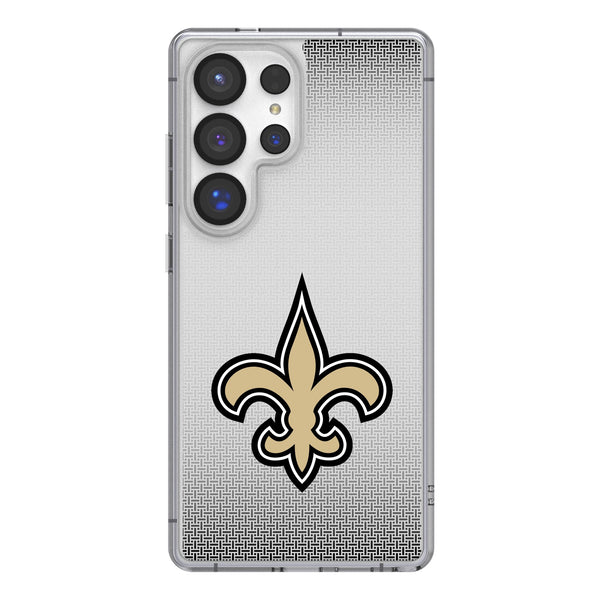 New Orleans Saints Linen Galaxy Clear Phone Case for Samsung Galaxy