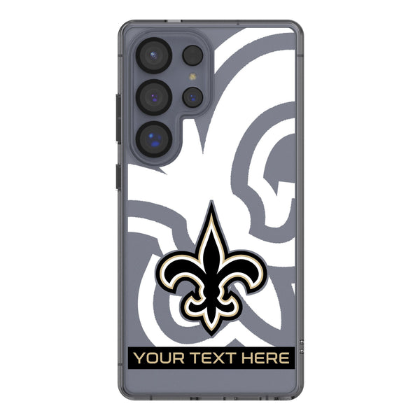 New Orleans Saints Personalized Tilt Galaxy Clear Phone Case for Samsung Galaxy