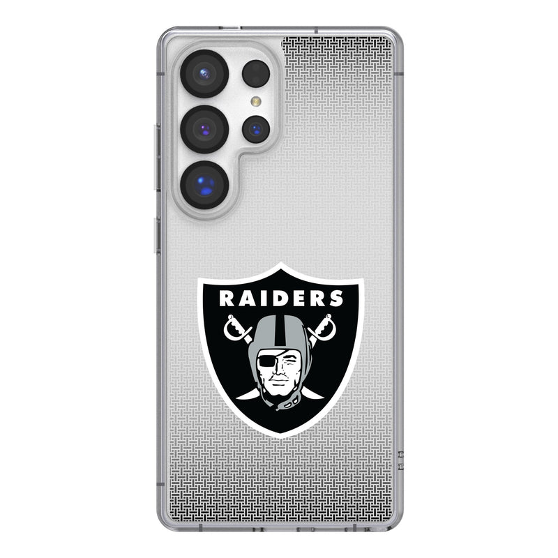 Las Vegas Raiders Linen Galaxy Clear Phone Case for Samsung Galaxy