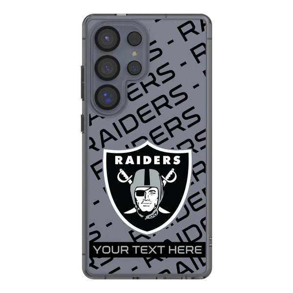 Las Vegas Raiders Personalized Tilt Galaxy Clear Phone Case for Samsung Galaxy