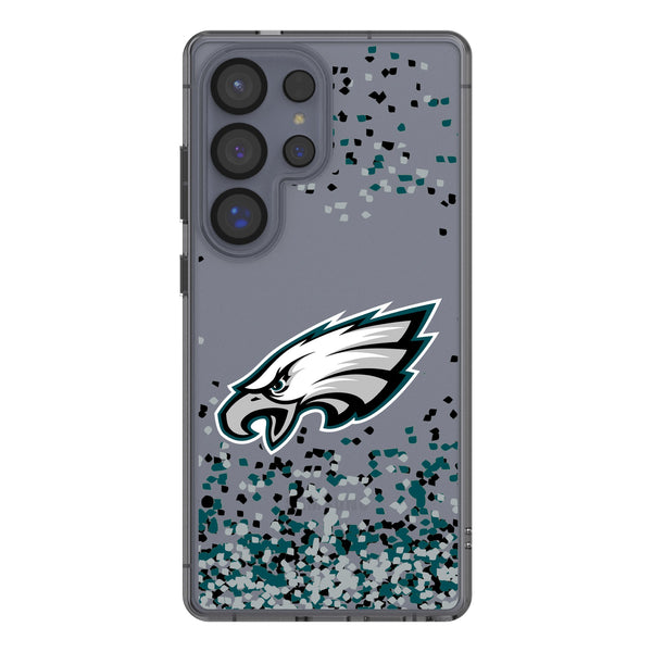 Philadelphia Eagles Confetti Galaxy Clear Phone Case for Samsung Galaxy