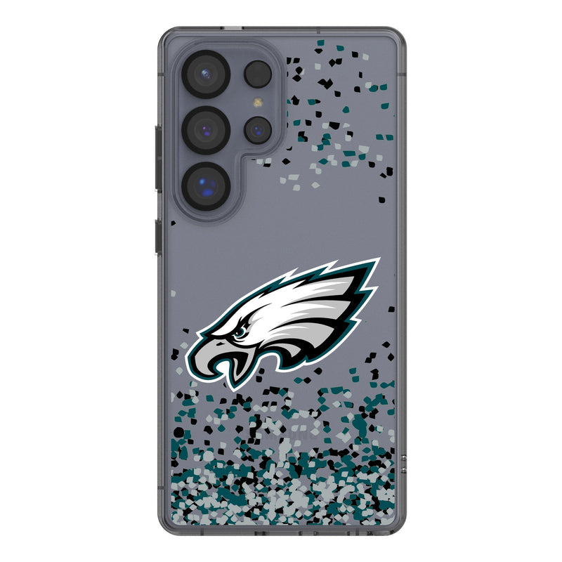 Philadelphia Eagles Confetti Galaxy Clear Phone Case for Samsung Galaxy