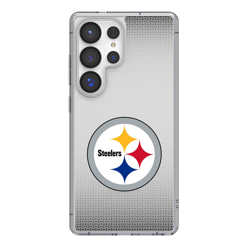 Pittsburgh Steelers Linen Galaxy Clear Phone Case for Samsung Galaxy