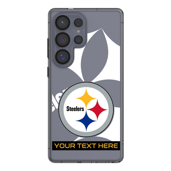 Pittsburgh Steelers Personalized Tilt Galaxy Clear Phone Case for Samsung Galaxy