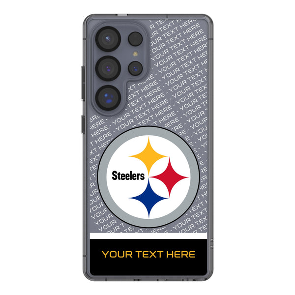 Pittsburgh Steelers Personalized EndZone Plus Galaxy Clear Phone Case for Samsung Galaxy