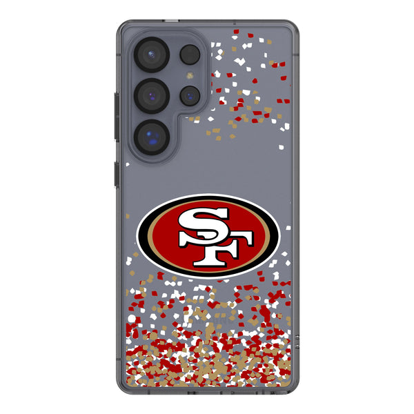 San Francisco 49ers Confetti Galaxy Clear Phone Case for Samsung Galaxy