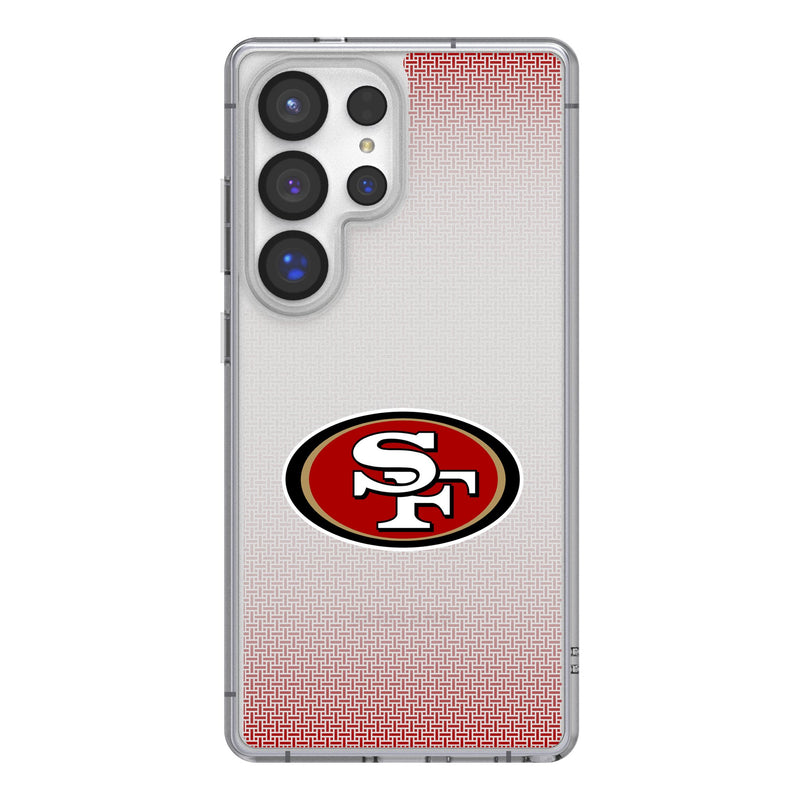 San Francisco 49ers Linen Galaxy Clear Phone Case for Samsung Galaxy
