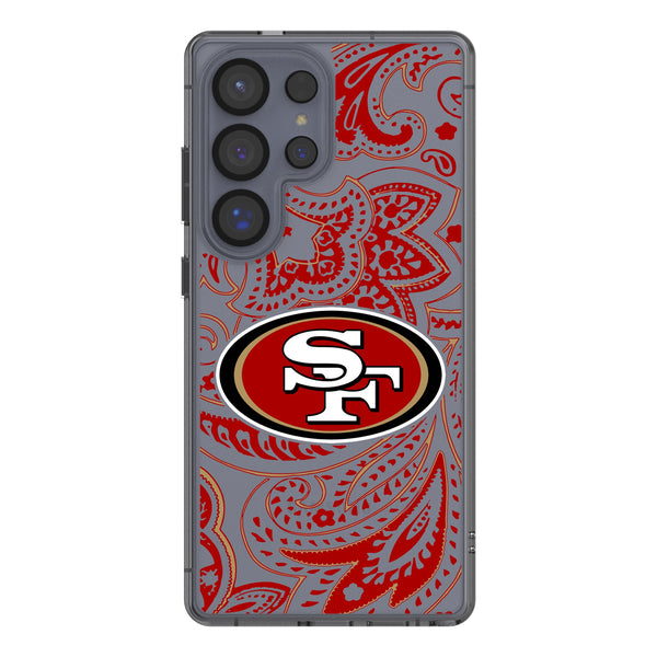 San Francisco 49ers Paisley Galaxy Clear Phone Case for Samsung Galaxy