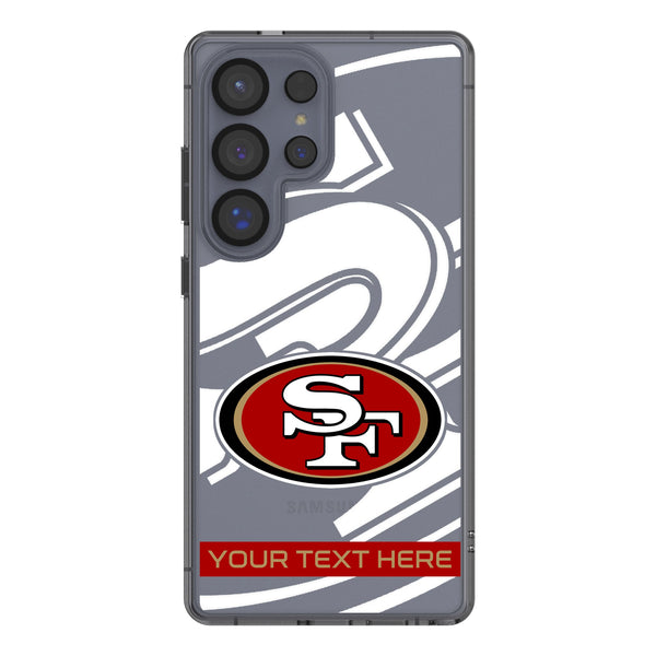 San Francisco 49ers Personalized Tilt Galaxy Clear Phone Case for Samsung Galaxy