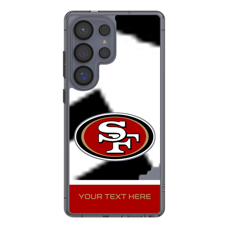 San Francisco 49ers Personalized EndZone Plus Galaxy Clear Phone Case for Samsung Galaxy