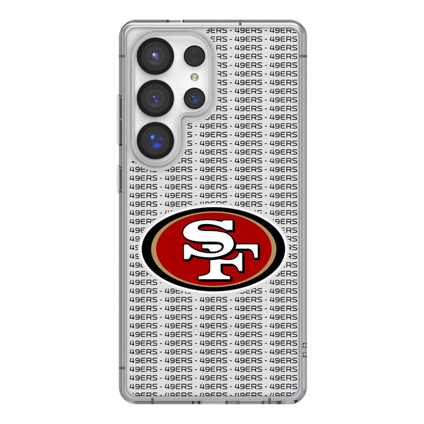 San Francisco 49ers Text Backdrop Galaxy Clear Phone Case for Samsung Galaxy