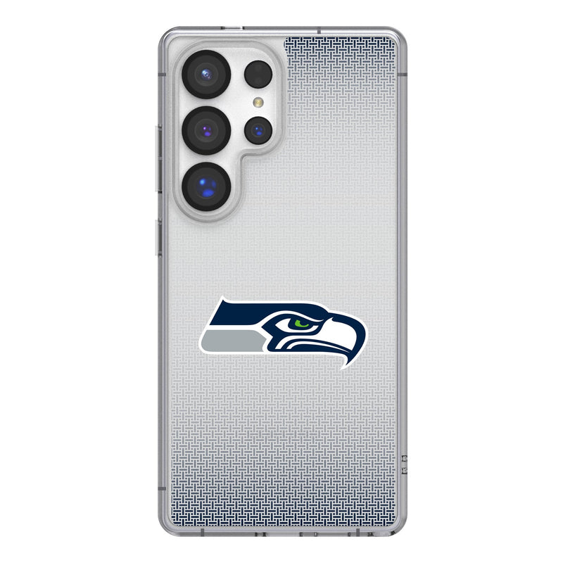 Seattle Seahawks Linen Galaxy Clear Phone Case for Samsung Galaxy