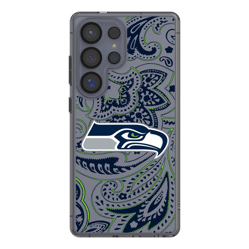 Seattle Seahawks Paisley Galaxy Clear Phone Case for Samsung Galaxy