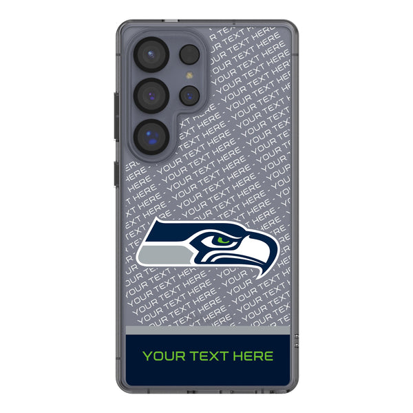 Seattle Seahawks Personalized EndZone Plus Galaxy Clear Phone Case for Samsung Galaxy
