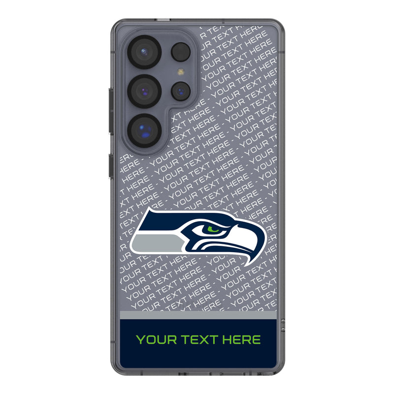 Seattle Seahawks Personalized EndZone Plus Galaxy Clear Phone Case for Samsung Galaxy