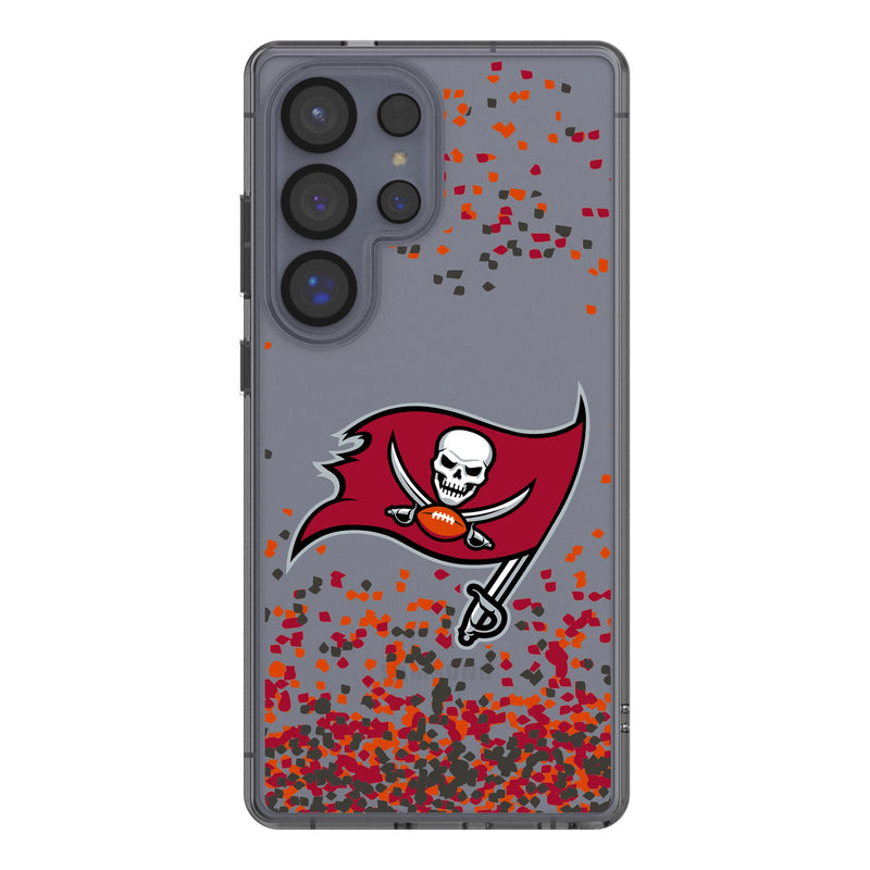 Tampa Bay Buccaneers Confetti Galaxy Clear Phone Case for Samsung Galaxy