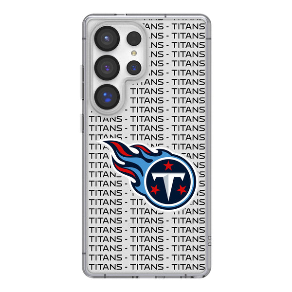 Tennessee Titans Text Backdrop Galaxy Clear Phone Case for Samsung Galaxy