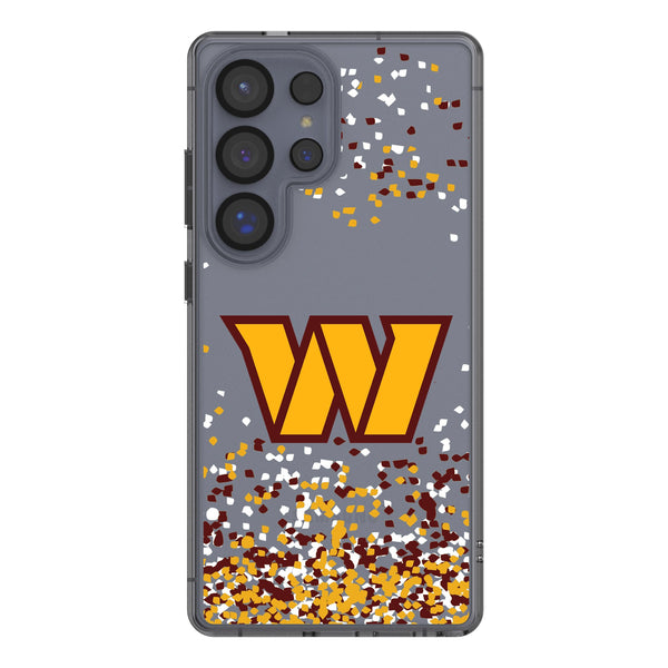 Washington Commanders Confetti Galaxy Clear Phone Case for Samsung Galaxy