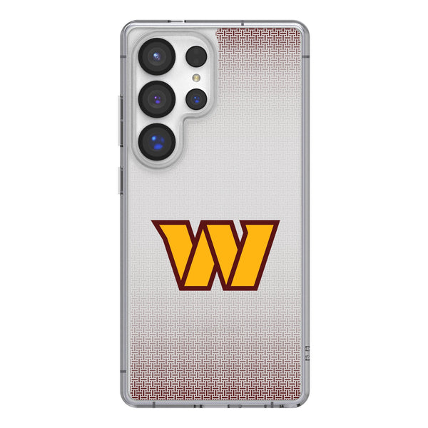 Washington Commanders Linen Galaxy Clear Phone Case for Samsung Galaxy