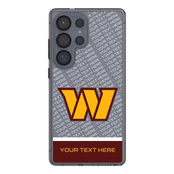 Washington Commanders Personalized EndZone Plus Galaxy Clear Phone Case for Samsung Galaxy