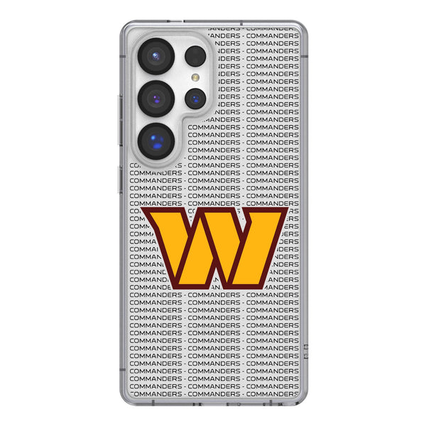 Washington Commanders Text Backdrop Galaxy Clear Phone Case for Samsung Galaxy