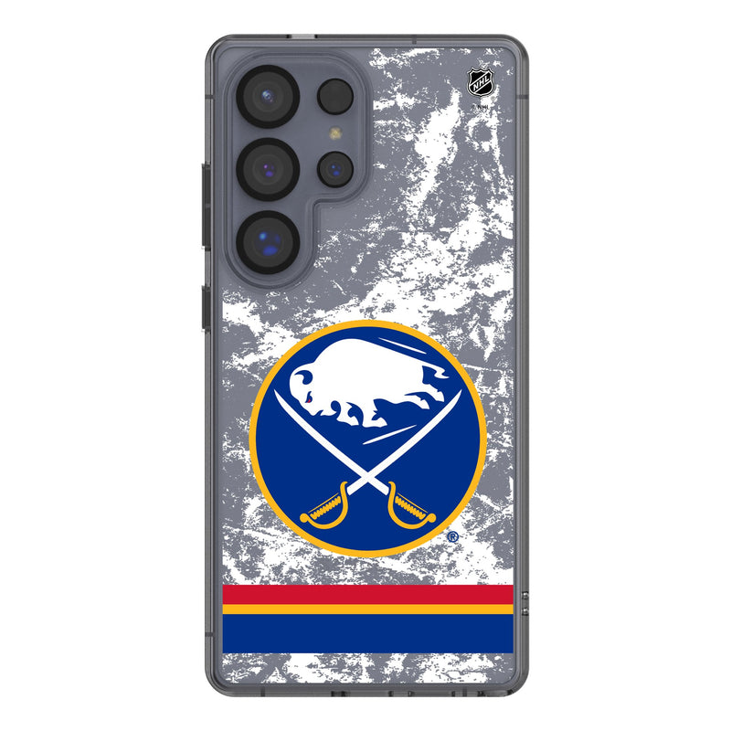 Buffalo Sabres Ice Stripe Galaxy Clear Phone Case for Samsung Galaxy