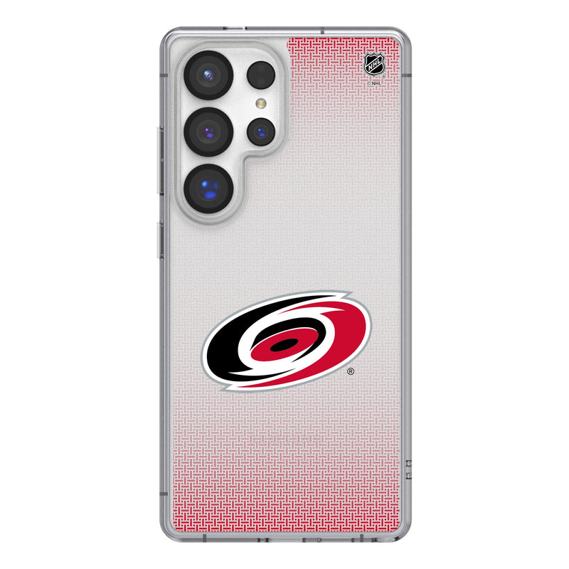 Carolina Hurricanes Linen Galaxy Clear Phone Case for Samsung Galaxy