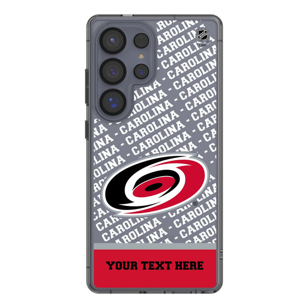 Carolina Hurricanes Personalized EndZone Plus Galaxy Clear Phone Case for Samsung Galaxy