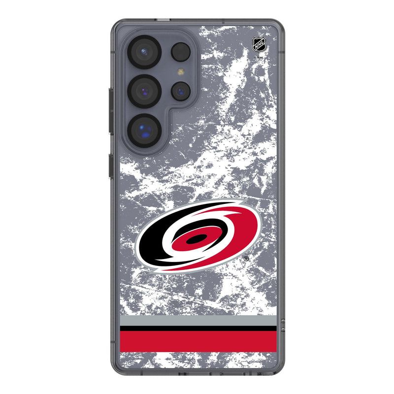 Carolina Hurricanes Ice Stripe Galaxy Clear Phone Case for Samsung Galaxy