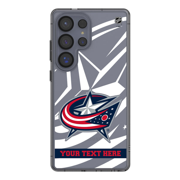 Columbus Blue Jackets Personalized Tilt Galaxy Clear Phone Case for Samsung Galaxy