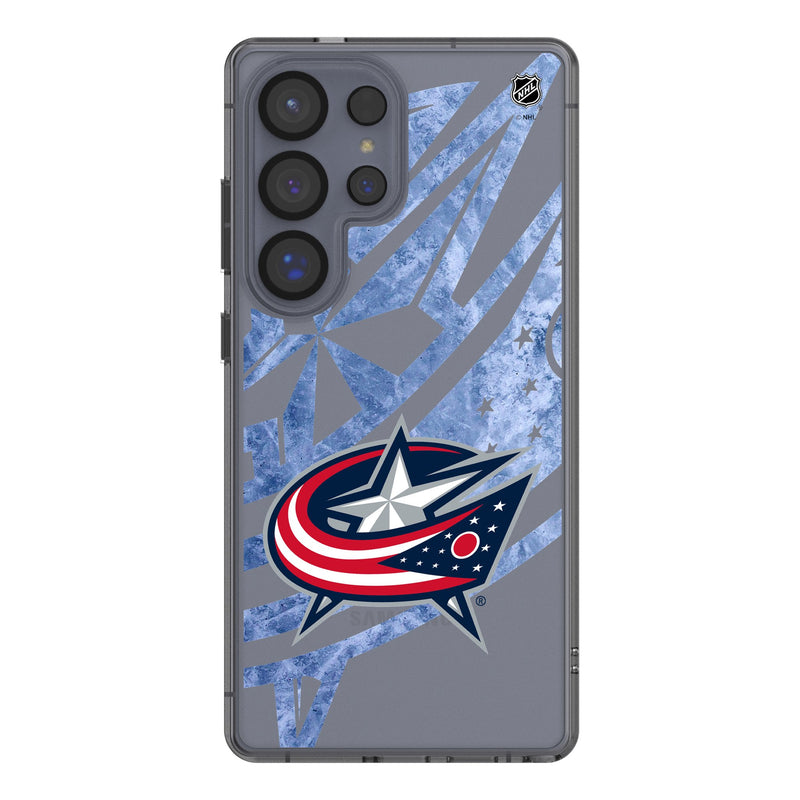 Columbus Blue Jackets Ice Tilt Galaxy Clear Phone Case for Samsung Galaxy