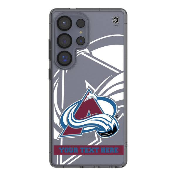 Colorado Avalanche Personalized Tilt Galaxy Clear Phone Case for Samsung Galaxy