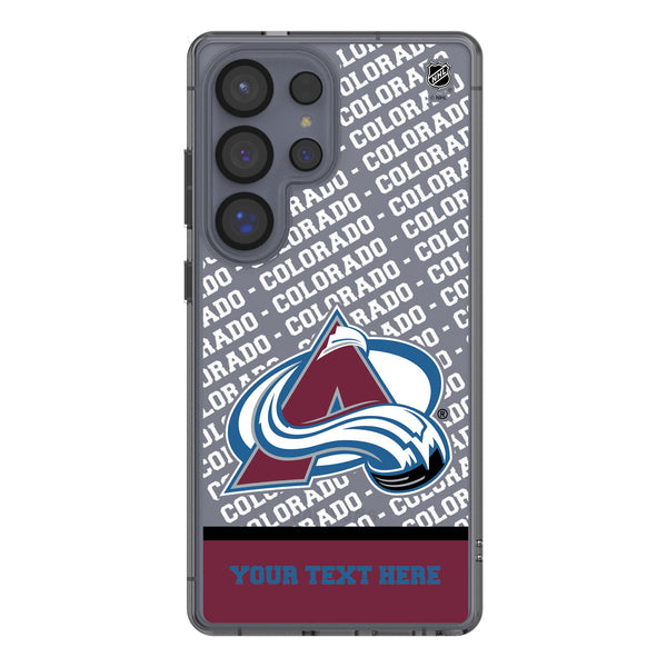 Colorado Avalanche Personalized EndZone Plus Galaxy Clear Phone Case for Samsung Galaxy