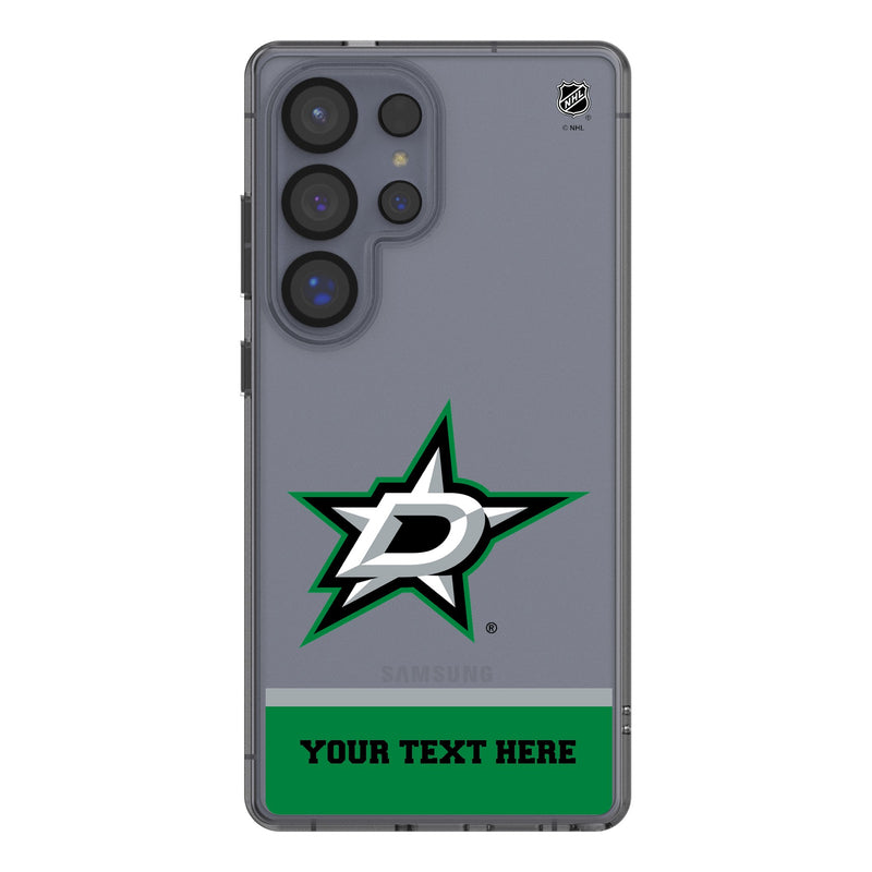 Dallas Stars Personalized EndZone Plus Galaxy Clear Phone Case for Samsung Galaxy