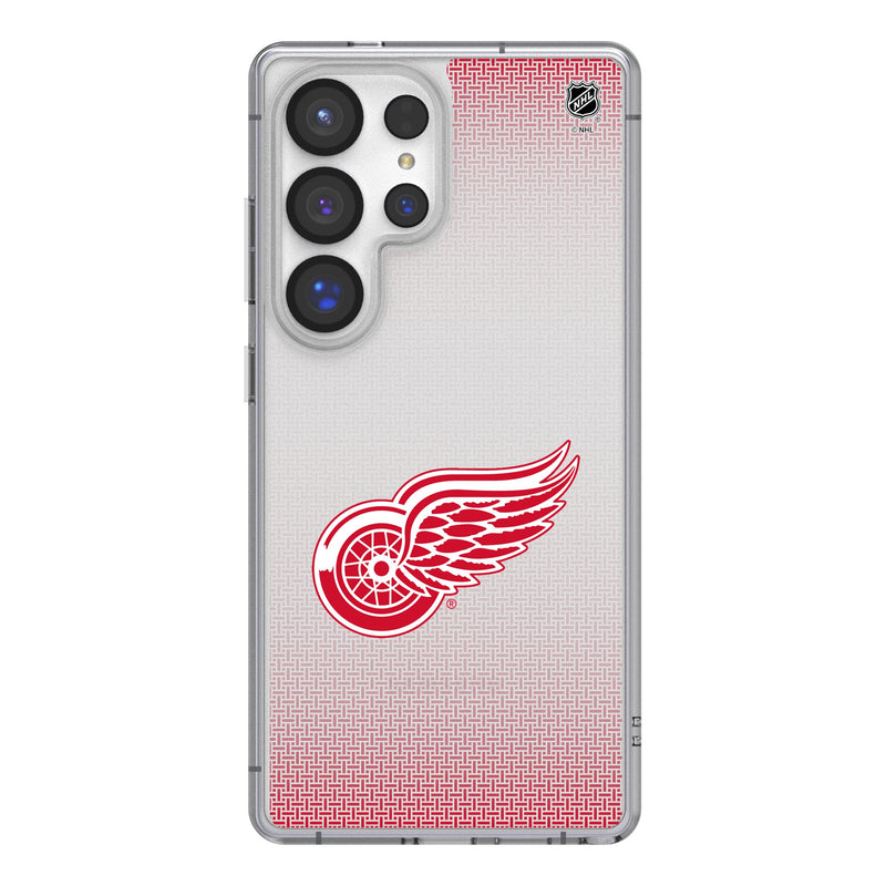 Detroit Red Wings Linen Galaxy Clear Phone Case for Samsung Galaxy