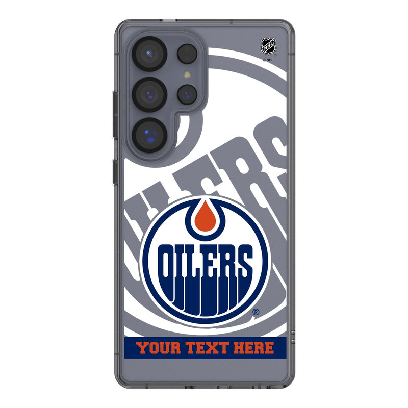 Edmonton Oilers Personalized Tilt Galaxy Clear Phone Case for Samsung Galaxy