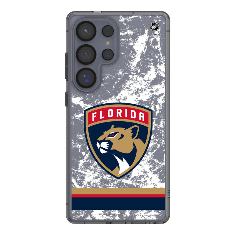 Florida Panthers Ice Stripe Galaxy Clear Phone Case for Samsung Galaxy