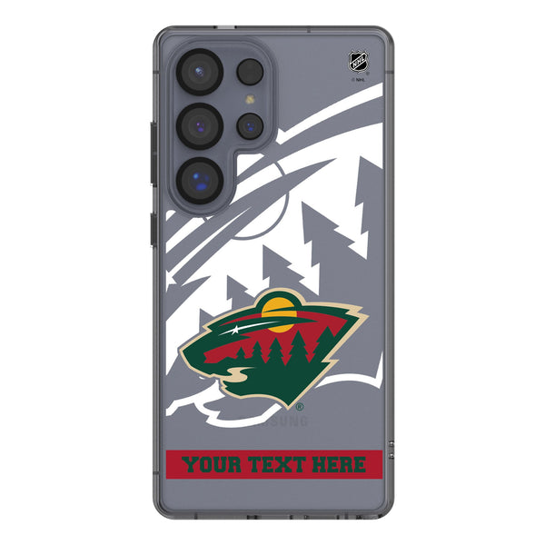 Minnesota Wild Personalized Tilt Galaxy Clear Phone Case for Samsung Galaxy
