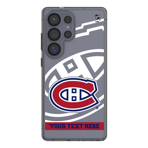 Montreal Canadiens Personalized Tilt Galaxy Clear Phone Case for Samsung Galaxy