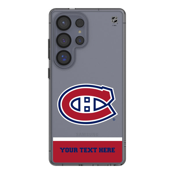 Montreal Canadiens Personalized EndZone Plus Galaxy Clear Phone Case for Samsung Galaxy