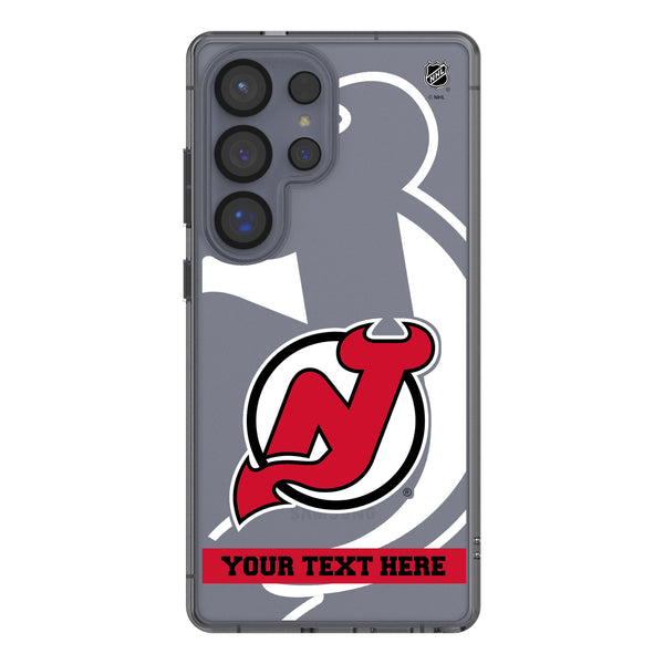 New Jersey Devils Personalized Tilt Galaxy Clear Phone Case for Samsung Galaxy