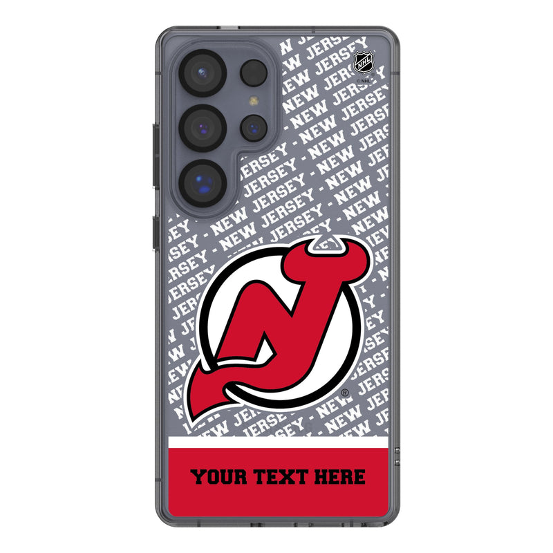 New Jersey Devils Personalized EndZone Plus Galaxy Clear Phone Case for Samsung Galaxy
