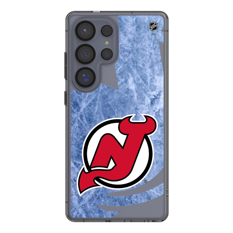 New Jersey Devils Ice Tilt Galaxy Clear Phone Case for Samsung Galaxy