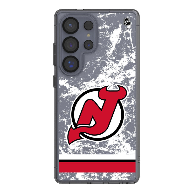 New Jersey Devils Ice Stripe Galaxy Clear Phone Case for Samsung Galaxy